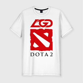 Мужская футболка премиум с принтом Dota 2 LGD-gaming в Кировске, 92% хлопок, 8% лайкра | приталенный силуэт, круглый вырез ворота, длина до линии бедра, короткий рукав | dota | gaming | lgd | дота