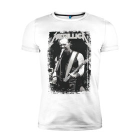 Мужская футболка премиум с принтом Metallica в Кировске, 92% хлопок, 8% лайкра | приталенный силуэт, круглый вырез ворота, длина до линии бедра, короткий рукав | metallica | металлика