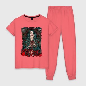 Женская пижама хлопок с принтом Bullet For My Valentine в Кировске, 100% хлопок | брюки и футболка прямого кроя, без карманов, на брюках мягкая резинка на поясе и по низу штанин | bullet | valentine