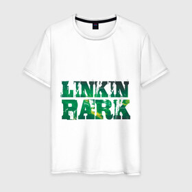 Мужская футболка хлопок с принтом Linkin Park в Кировске, 100% хлопок | прямой крой, круглый вырез горловины, длина до линии бедер, слегка спущенное плечо. | Тематика изображения на принте: 