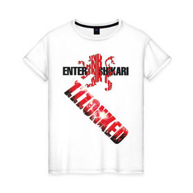 Женская футболка хлопок с принтом Enter Shikari в Кировске, 100% хлопок | прямой крой, круглый вырез горловины, длина до линии бедер, слегка спущенное плечо | enter | shikari | zonked | zzzonked