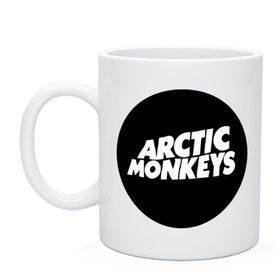 Кружка с принтом Arctic Monkeys Round в Кировске, керамика | объем — 330 мл, диаметр — 80 мм. Принт наносится на бока кружки, можно сделать два разных изображения | arctic | monkeys | round | круг