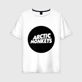 Женская футболка хлопок Oversize с принтом Arctic Monkeys Round в Кировске, 100% хлопок | свободный крой, круглый ворот, спущенный рукав, длина до линии бедер
 | arctic | monkeys | round | круг
