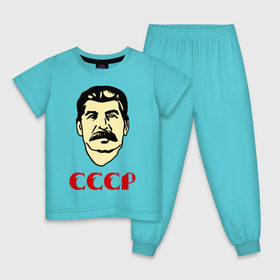 Детская пижама хлопок с принтом СССР в Кировске, 100% хлопок |  брюки и футболка прямого кроя, без карманов, на брюках мягкая резинка на поясе и по низу штанин
 | генсек | иосиф | коба | коммунизм | ретро | советский | союз | ссср | сталин