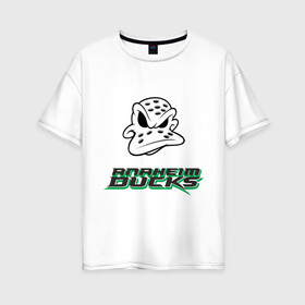 Женская футболка хлопок Oversize с принтом HC Anaheim Ducks Art в Кировске, 100% хлопок | свободный крой, круглый ворот, спущенный рукав, длина до линии бедер
 | anaheim | club | ducks | hockey | клуб | хоккей