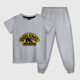 Детская пижама хлопок с принтом HC Boston Bruins Label в Кировске, 100% хлопок |  брюки и футболка прямого кроя, без карманов, на брюках мягкая резинка на поясе и по низу штанин
 | boston | bruins | club | hockey | клуб | хоккей