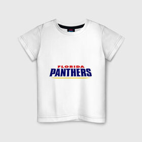 Детская футболка хлопок с принтом HC Florida Panthers Sign в Кировске, 100% хлопок | круглый вырез горловины, полуприлегающий силуэт, длина до линии бедер | club | florida | hockey | panthers | клуб | хоккей