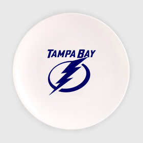 Тарелка 3D с принтом HC Tampa Bay в Кировске, фарфор | диаметр - 210 мм
диаметр для нанесения принта - 120 мм | bay | club | hockey | tampa | клуб | хоккей