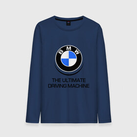 Мужской лонгслив хлопок с принтом BMW Driving Machine в Кировске, 100% хлопок |  | bmw | driving | machine | ultimate