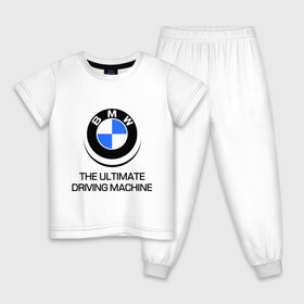 Детская пижама хлопок с принтом BMW Driving Machine в Кировске, 100% хлопок |  брюки и футболка прямого кроя, без карманов, на брюках мягкая резинка на поясе и по низу штанин
 | bmw | driving | machine | ultimate