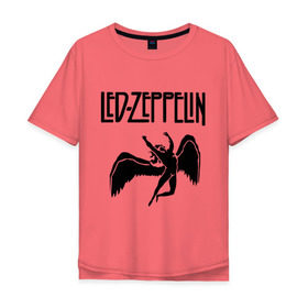 Мужская футболка хлопок Oversize с принтом Led Zeppelin в Кировске, 100% хлопок | свободный крой, круглый ворот, “спинка” длиннее передней части | led zeppelin