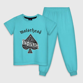 Детская пижама хлопок с принтом Motorhead ace of spades в Кировске, 100% хлопок |  брюки и футболка прямого кроя, без карманов, на брюках мягкая резинка на поясе и по низу штанин
 | motorhead