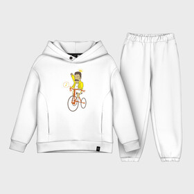 Детский костюм хлопок Oversize с принтом Фредди на велосипеде в Кировске,  |  | queen | велосипед | меломанам | музыка | прикол | рок | фрэдди меркьюри