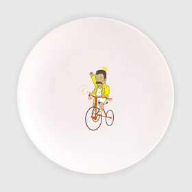Тарелка с принтом Фредди на велосипеде в Кировске, фарфор | диаметр - 210 мм
диаметр для нанесения принта - 120 мм | queen | велосипед | меломанам | музыка | прикол | рок | фрэдди меркьюри