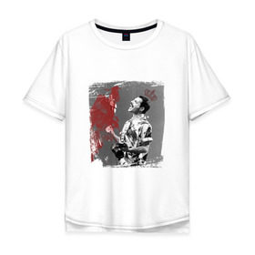 Мужская футболка хлопок Oversize с принтом Фредди в Кировске, 100% хлопок | свободный крой, круглый ворот, “спинка” длиннее передней части | queen | меломанам | музыка | рок | фрэдди меркьюри