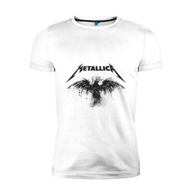 Мужская футболка премиум с принтом Metallica в Кировске, 92% хлопок, 8% лайкра | приталенный силуэт, круглый вырез ворота, длина до линии бедра, короткий рукав | metallica | музыка | рок