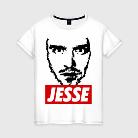 Женская футболка хлопок с принтом Breaking Bad - Jesse Pinkman в Кировске, 100% хлопок | прямой крой, круглый вырез горловины, длина до линии бедер, слегка спущенное плечо | breaking bad | jesse pinkman | сериалы