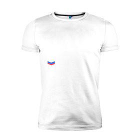 Мужская футболка премиум с принтом Полиция в Кировске, 92% хлопок, 8% лайкра | приталенный силуэт, круглый вырез ворота, длина до линии бедра, короткий рукав | милиция | патриот | россия | триколор