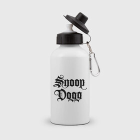 Бутылка спортивная с принтом Snoop Dogg в Кировске, металл | емкость — 500 мл, в комплекте две пластиковые крышки и карабин для крепления | Тематика изображения на принте: rap | snoop dogg | музыка | рэп | снуп дог