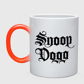 Кружка хамелеон с принтом Snoop Dogg в Кировске, керамика | меняет цвет при нагревании, емкость 330 мл | Тематика изображения на принте: rap | snoop dogg | музыка | рэп | снуп дог