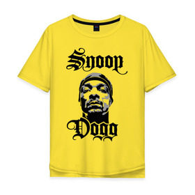 Мужская футболка хлопок Oversize с принтом Snoop Dogg в Кировске, 100% хлопок | свободный крой, круглый ворот, “спинка” длиннее передней части | rap | snoop dogg | музыка | рэп | снуп дог