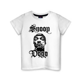 Детская футболка хлопок с принтом Snoop Dogg в Кировске, 100% хлопок | круглый вырез горловины, полуприлегающий силуэт, длина до линии бедер | rap | snoop dogg | музыка | рэп | снуп дог