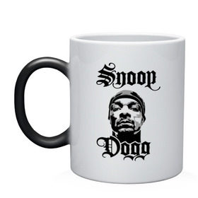 Кружка хамелеон с принтом Snoop Dogg в Кировске, керамика | меняет цвет при нагревании, емкость 330 мл | rap | snoop dogg | музыка | рэп | снуп дог