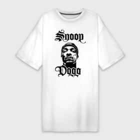 Платье-футболка хлопок с принтом Snoop Dogg в Кировске,  |  | rap | snoop dogg | музыка | рэп | снуп дог