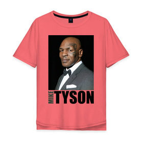 Мужская футболка хлопок Oversize с принтом Mike Tyson в Кировске, 100% хлопок | свободный крой, круглый ворот, “спинка” длиннее передней части | Тематика изображения на принте: майк тайсон