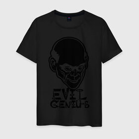 Мужская футболка хлопок с принтом Evil genius (Злой гений) в Кировске, 100% хлопок | прямой крой, круглый вырез горловины, длина до линии бедер, слегка спущенное плечо. | evil | genius | гений | злой