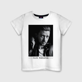 Детская футболка хлопок с принтом Justin Timberlake в Кировске, 100% хлопок | круглый вырез горловины, полуприлегающий силуэт, длина до линии бедер | justin timberlake | pop | джастин тимберлейк | знаменитости | музыка | певец