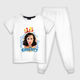 Детская пижама хлопок с принтом Katy Perry в Кировске, 100% хлопок |  брюки и футболка прямого кроя, без карманов, на брюках мягкая резинка на поясе и по низу штанин
 | katy perry | pop | знаменитости | корона | кэти перри | музыка | певица
