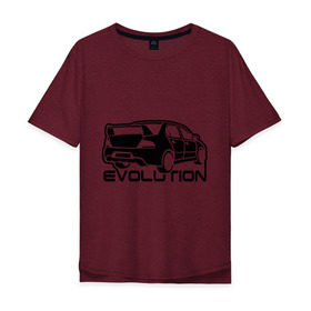 Мужская футболка хлопок Oversize с принтом Evolution в Кировске, 100% хлопок | свободный крой, круглый ворот, “спинка” длиннее передней части | car | evolution | mitsubishi | машина | мицубиси | такчка | эволюция