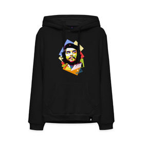 Мужская толстовка хлопок с принтом Che Guevara в Кировске, френч-терри, мягкий теплый начес внутри (100% хлопок) | карман-кенгуру, эластичные манжеты и нижняя кромка, капюшон с подкладом и шнурком | че гевара