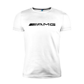 Мужская футболка премиум с принтом AMG в Кировске, 92% хлопок, 8% лайкра | приталенный силуэт, круглый вырез ворота, длина до линии бедра, короткий рукав | amg | benz | logo | mercedes | авто | амг | лого | мерс | мерседес бенс