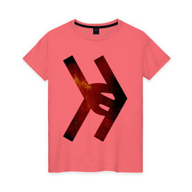 Женская футболка хлопок с принтом Smosh orange в Кировске, 100% хлопок | прямой крой, круглый вырез горловины, длина до линии бедер, слегка спущенное плечо | blogger | russmosh | smosh | youtube | блоггер | смош | шоу | ютубер