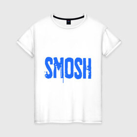 Женская футболка хлопок с принтом Smosh в Кировске, 100% хлопок | прямой крой, круглый вырез горловины, длина до линии бедер, слегка спущенное плечо | blogger | russmosh | smosh | youtube | блоггер | смош | шоу | ютубер