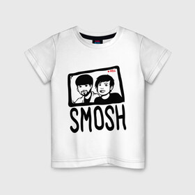 Детская футболка хлопок с принтом RusSmosh в Кировске, 100% хлопок | круглый вырез горловины, полуприлегающий силуэт, длина до линии бедер | blogger | russmosh | smosh | youtube | блоггер | смош | шоу | ютубер