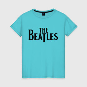 Женская футболка хлопок с принтом The Beatles в Кировске, 100% хлопок | прямой крой, круглый вырез горловины, длина до линии бедер, слегка спущенное плечо | beatles | битлз