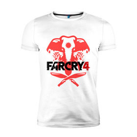Мужская футболка премиум с принтом Far Cry 4 (1) в Кировске, 92% хлопок, 8% лайкра | приталенный силуэт, круглый вырез ворота, длина до линии бедра, короткий рукав | cry | far | far cry | ubisoft | край | фар | фаркрай | юбисофт
