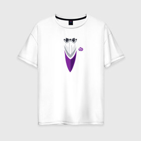 Женская футболка хлопок Oversize с принтом Костюм жениха в Кировске, 100% хлопок | свободный крой, круглый ворот, спущенный рукав, длина до линии бедер
 | бабочка