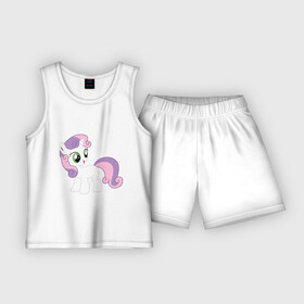 Детская пижама с шортами хлопок с принтом Пони Крошка Бель в Кировске,  |  | my little pony | бель | крошка | пони