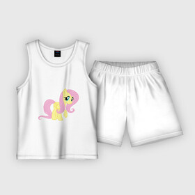Детская пижама с шортами хлопок с принтом Пони пегас Флаттершай в Кировске,  |  | my little pony | пегас | пони | флаттершай