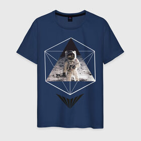 Мужская футболка хлопок с принтом Астронавт в Кировске, 100% хлопок | прямой крой, круглый вырез горловины, длина до линии бедер, слегка спущенное плечо. | infinite | interstellar | space | univers | астронавт | бесконечный космос | вселенная | интерстеллар | космонавт