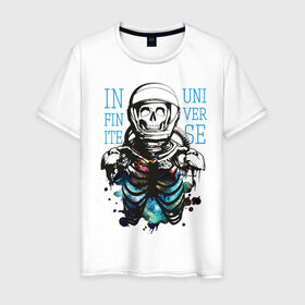 Мужская футболка хлопок с принтом Бесконечный космос в Кировске, 100% хлопок | прямой крой, круглый вырез горловины, длина до линии бедер, слегка спущенное плечо. | infinite | interstellar | space | univers | астронавт | бесконечный космос | вселенная | интерстеллар | космонавт
