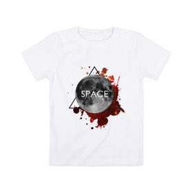 Детская футболка хлопок с принтом Планета в Кировске, 100% хлопок | круглый вырез горловины, полуприлегающий силуэт, длина до линии бедер | infinite | interstellar | space | univers | астронавт | вселенная | интерстеллар | космонавт | луна | планета