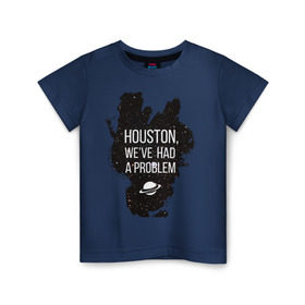Детская футболка хлопок с принтом Хьюстон, у нас проблемы в Кировске, 100% хлопок | круглый вырез горловины, полуприлегающий силуэт, длина до линии бедер | infinite | interstellar | space | univers | астронавт | вселенная | интерстеллар | космонавт | хьюстон