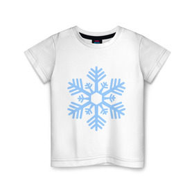 Детская футболка хлопок с принтом Новогодняя снежинка в Кировске, 100% хлопок | круглый вырез горловины, полуприлегающий силуэт, длина до линии бедер | 2015 | new year | зима | новый год | снежинка