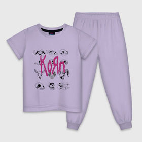 Детская пижама хлопок с принтом Korn в Кировске, 100% хлопок |  брюки и футболка прямого кроя, без карманов, на брюках мягкая резинка на поясе и по низу штанин
 | гитара