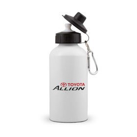 Бутылка спортивная с принтом Toyota Allion в Кировске, металл | емкость — 500 мл, в комплекте две пластиковые крышки и карабин для крепления | allion | toyota | аллион | тойота